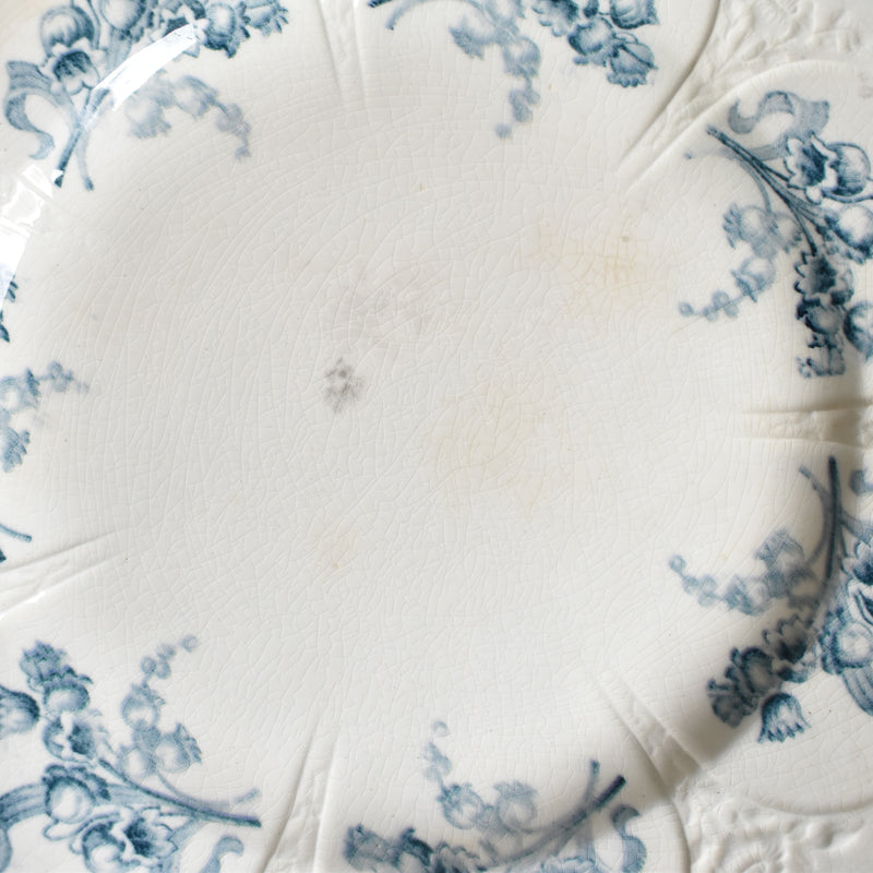 Antique Dessert Plate - Longwy Muguet (Lily of the Valley) A