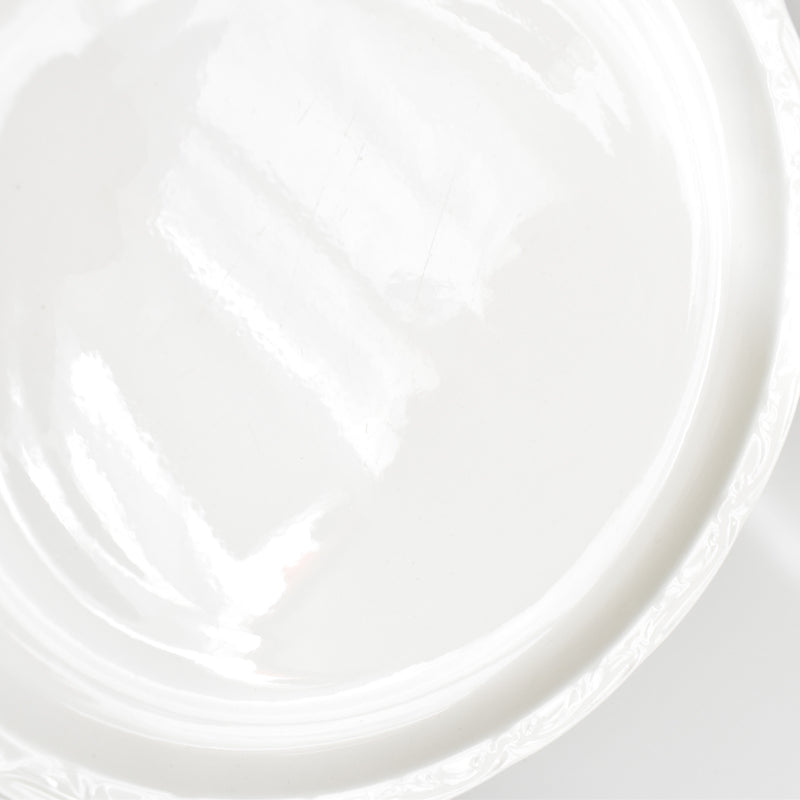 Vintage Plate Digoin & Sarreguemines White Relief C
