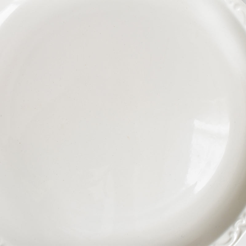 Vintage Plate Digoin & Sarreguemines White Relief C