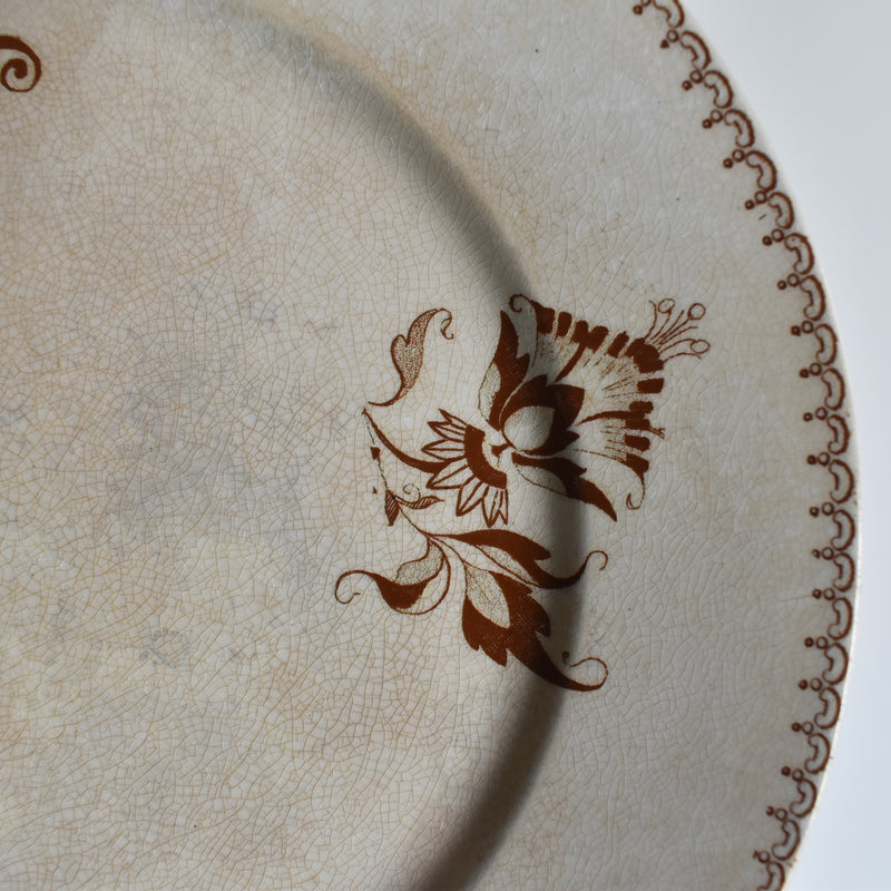 Antique Dessert Plate Sarreguemines Opaque de Sarreguemines J