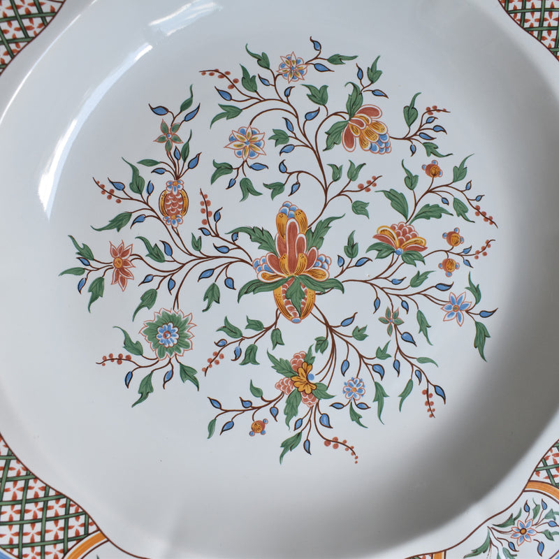 Vintage Deep Dish Gien Rouen "Au Sainfoin"