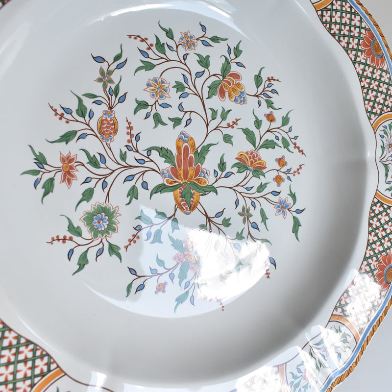 Vintage Deep Dish Gien Rouen "Au Sainfoin"