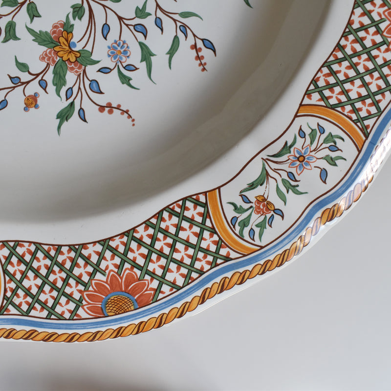 Vintage Deep Dish Gien Rouen "Au Sainfoin"