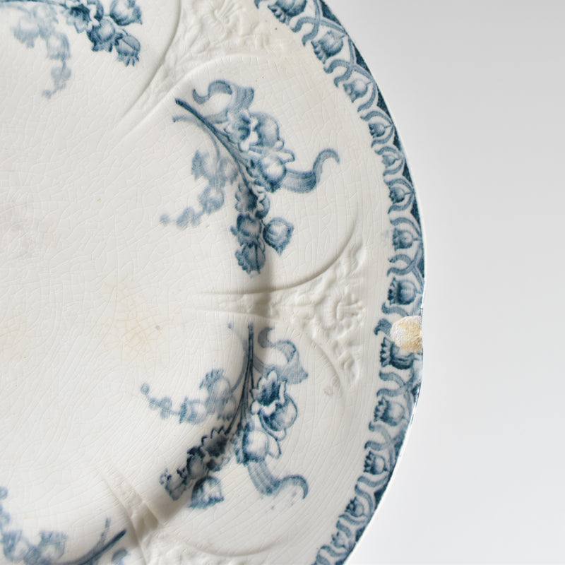 Antique Dessert Plate - Longwy Muguet (Lily of the Valley) A