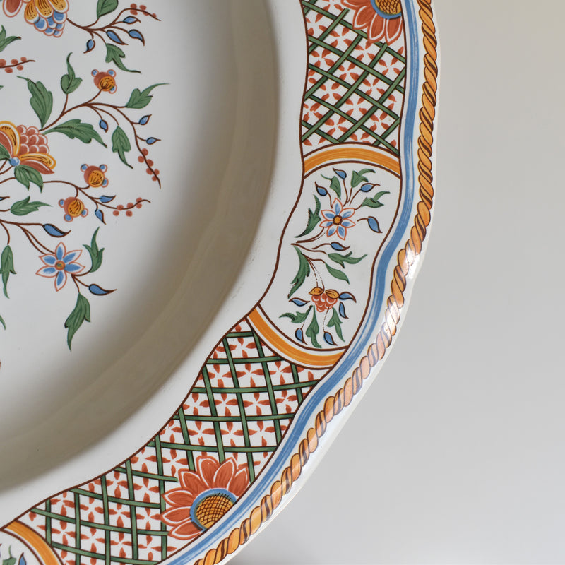 Vintage Deep Dish Gien Rouen "Au Sainfoin"