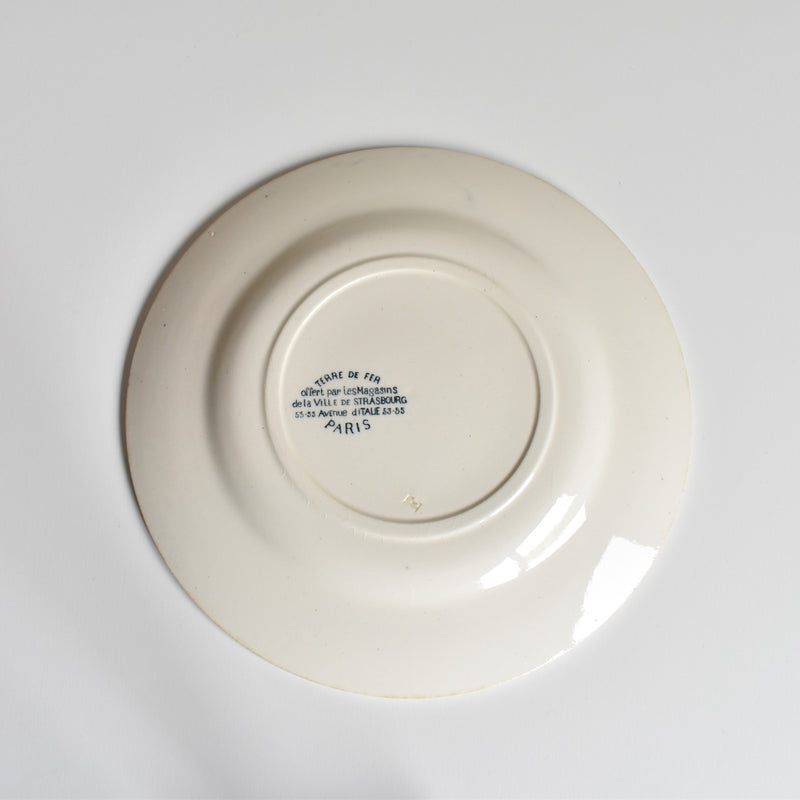 Antique Plate TERRE DE FER Paris B