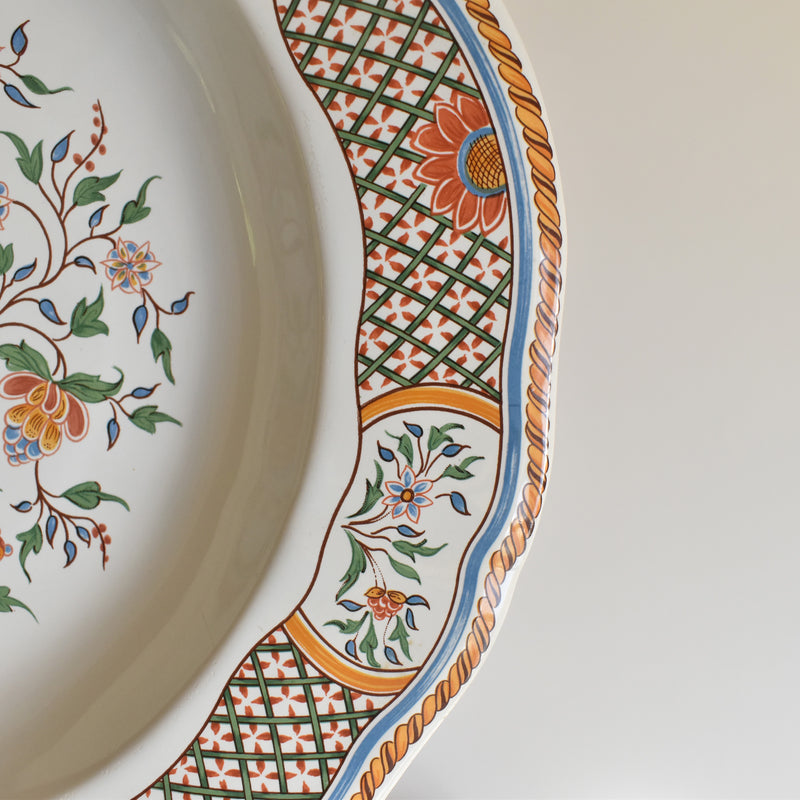 Vintage Deep Dish Gien Rouen "Au Sainfoin"