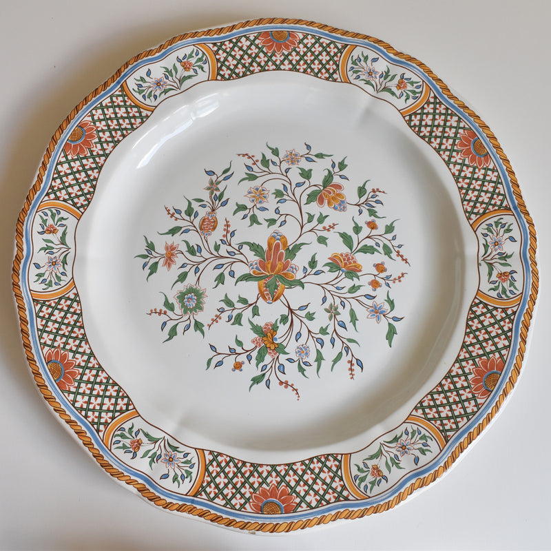 Vintage Platter Gien Rouen "Au Sainfoin"