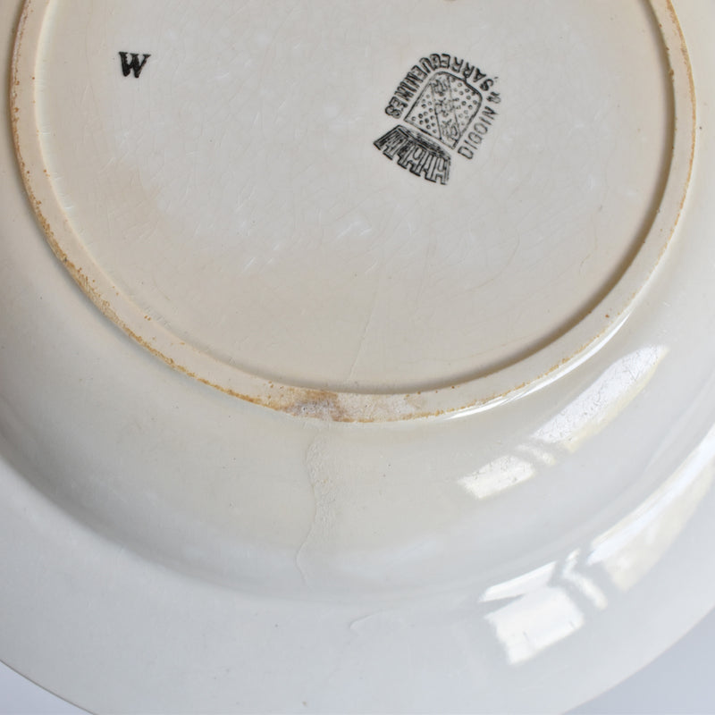 Vintage Deep Plate Digoin & Sarreguemines 1370