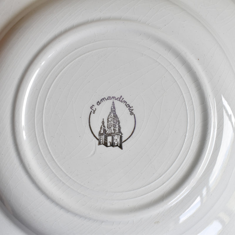 Vintage Deep Plate, Lamandinoise, Pastel Jaune A