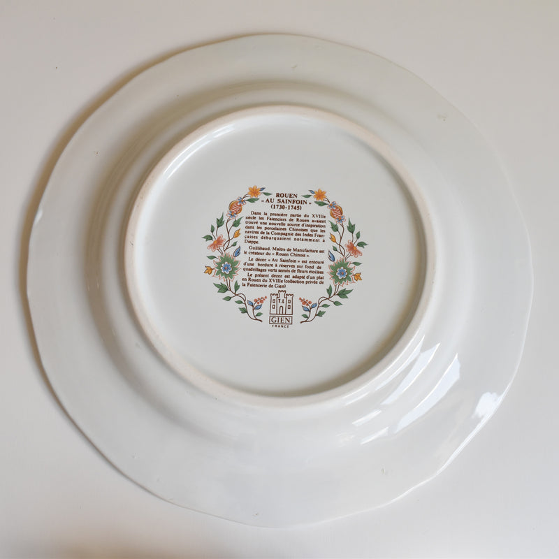Vintage Platter Gien Rouen "Au Sainfoin"