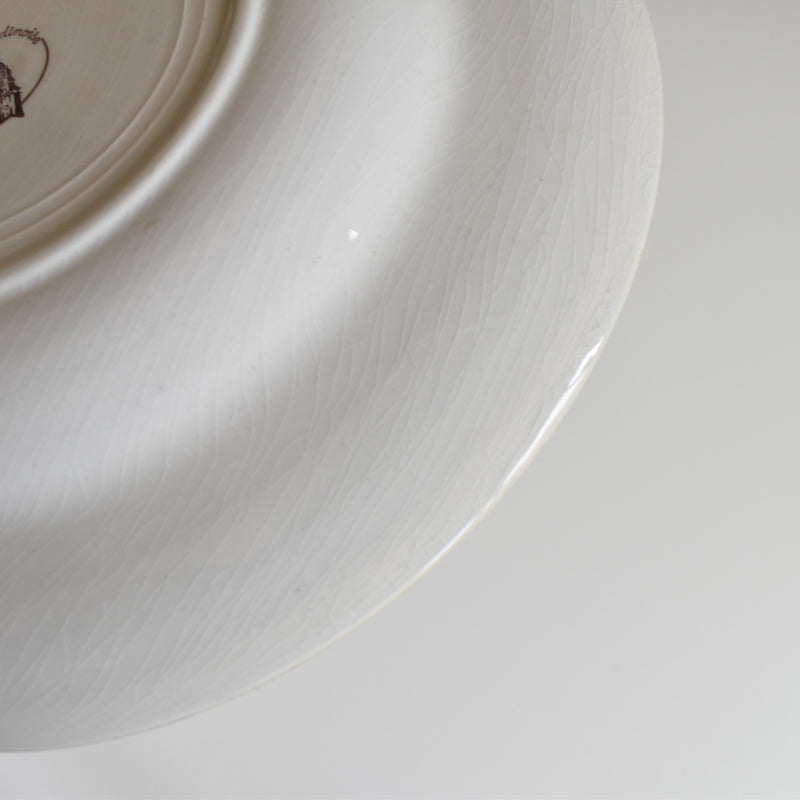 Vintage Deep Plate, Lamandinoise, Pastel Jaune A