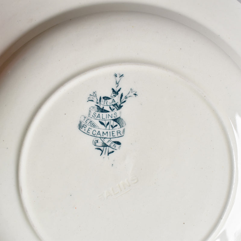 Antique Deep Dish Sarreguemines Récamier A