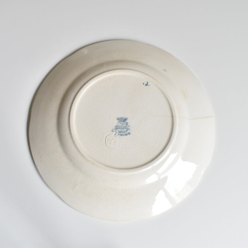 Antique Dessert Plate, Longwy Muguet (Lily of the Valley) B