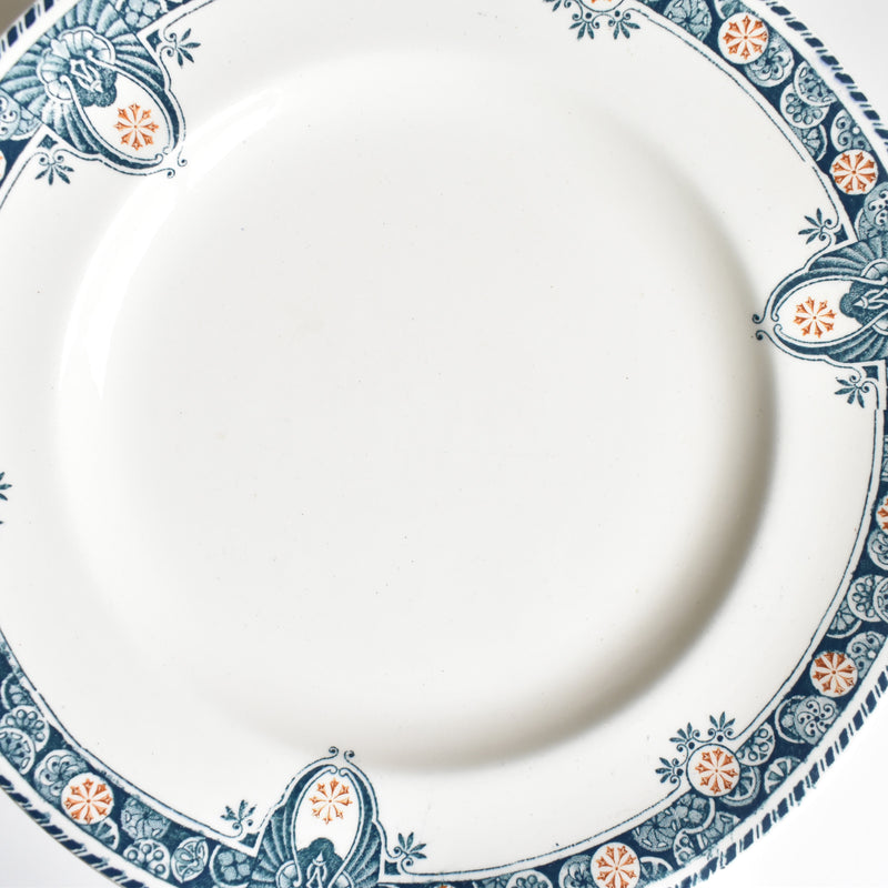 Antique Plate Longwy Londres A
