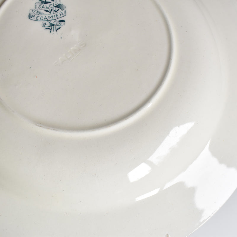 Antique Deep Dish Sarreguemines Récamier A