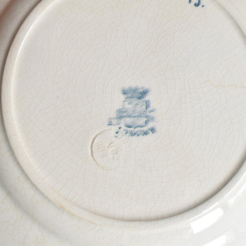 Antique Dessert Plate, Longwy Muguet (Lily of the Valley) B