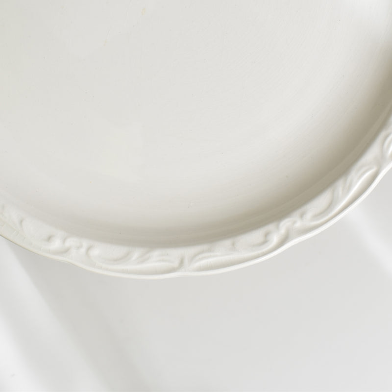 Vintage Plate: Digoin & Sarreguemines White Relief D