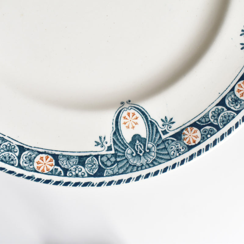 Antique Plate Longwy Londres A
