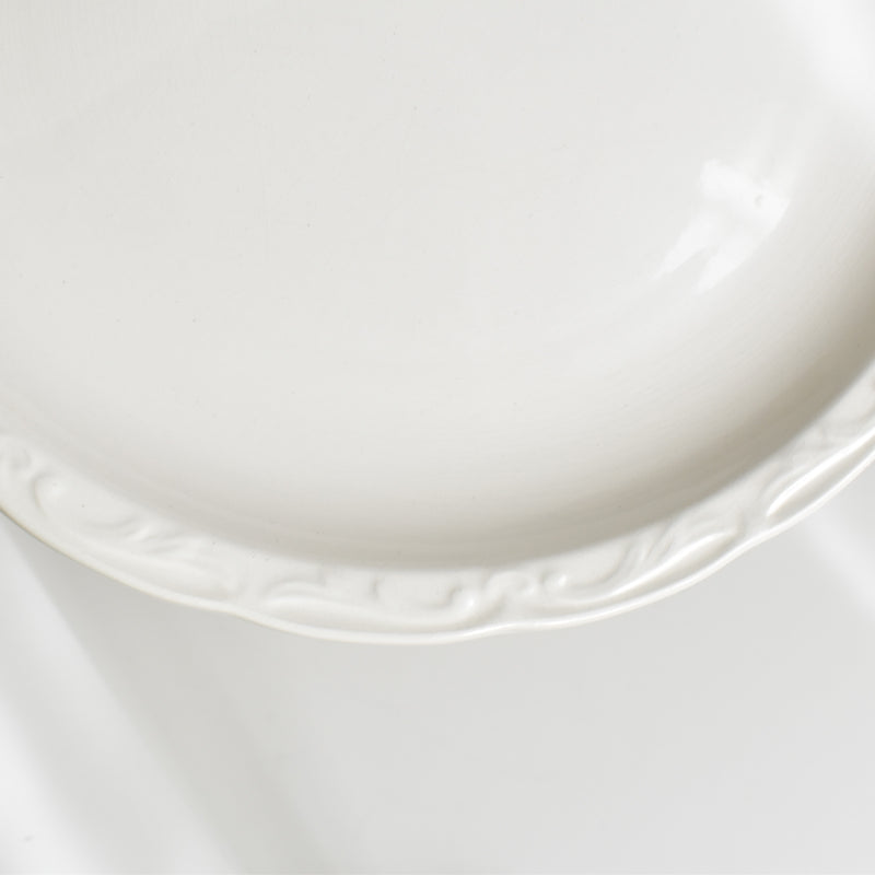 Vintage Plate: Digoin & Sarreguemines White Relief D