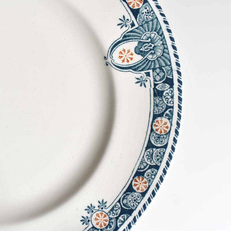 Antique Plate Longwy Londres A