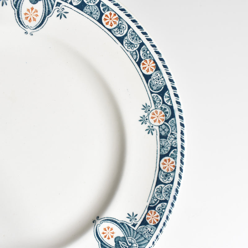 Antique Plate Longwy Londres A