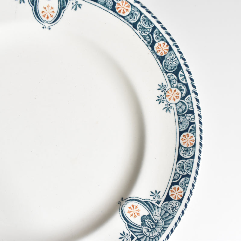 Antique Plate Longwy Londres A