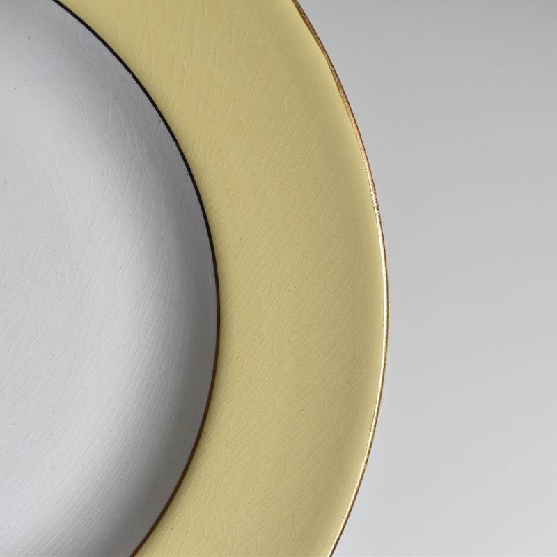 Vintage Deep Plate, Lamandinoise, Pastel Jaune A