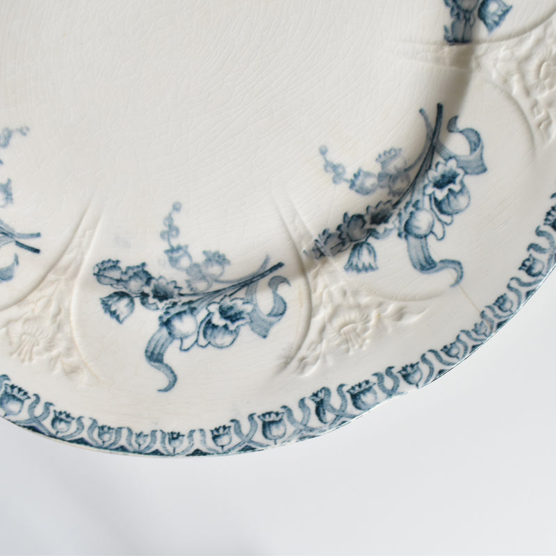 Antique Dessert Plate, Longwy Muguet (Lily of the Valley) B