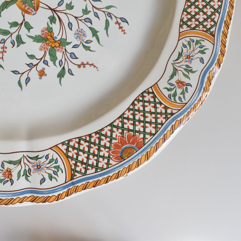 Vintage Platter Gien Rouen "Au Sainfoin"