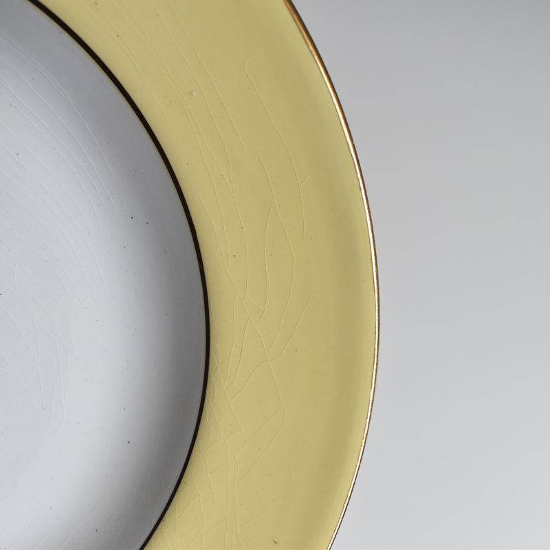 Vintage Deep Plate, Lamandinoise, Pastel Jaune A