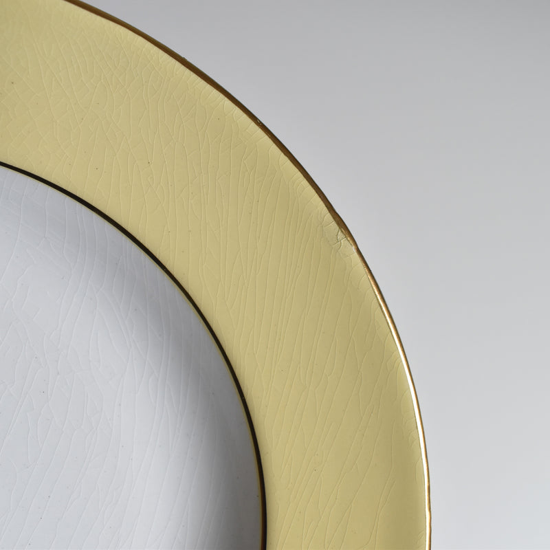 Vintage Deep Plate, Lamandinoise, Pastel Jaune A