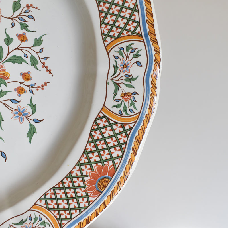 Vintage Platter Gien Rouen "Au Sainfoin"