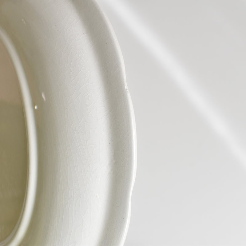 Vintage Plate Digoin & Sarreguemines White Relief E