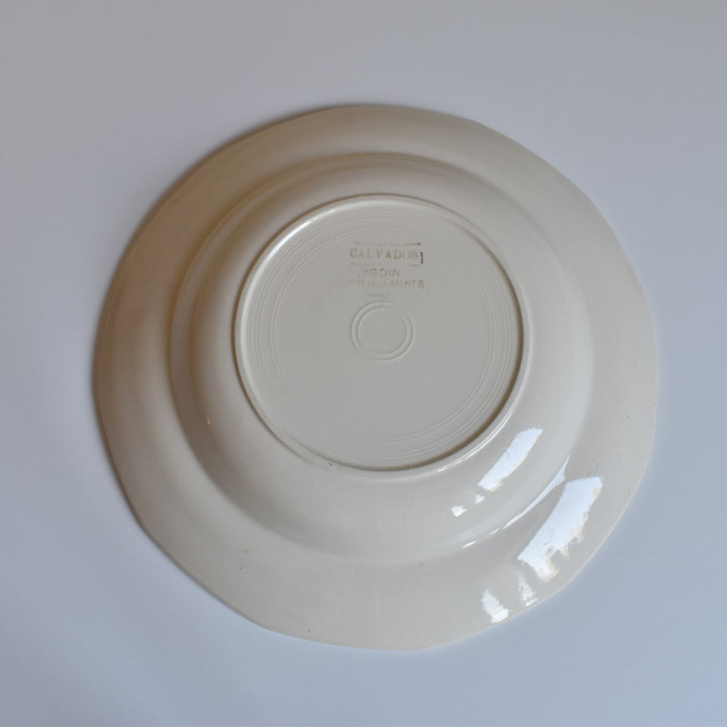 Vintage Deep Plate Digoin & Sarreguemines Calvados B