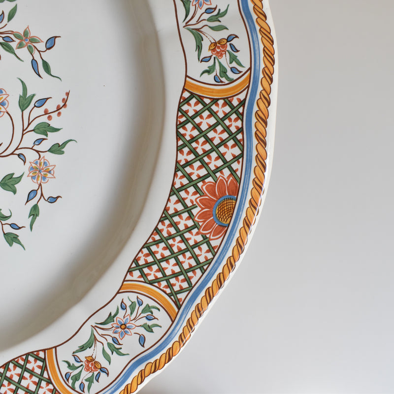 Vintage Platter Gien Rouen "Au Sainfoin"