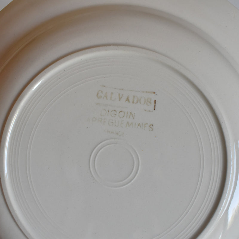 Vintage Deep Plate Digoin & Sarreguemines Calvados B