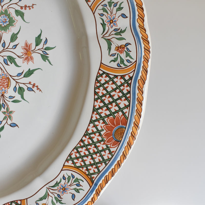 Vintage Platter Gien Rouen "Au Sainfoin"