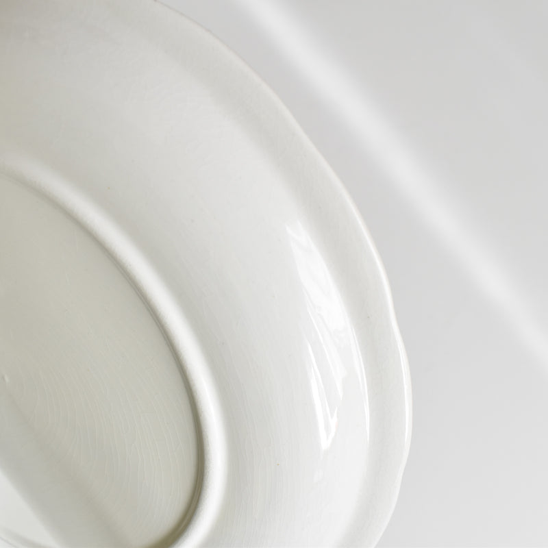 Vintage Plate Digoin & Sarreguemines White Relief E