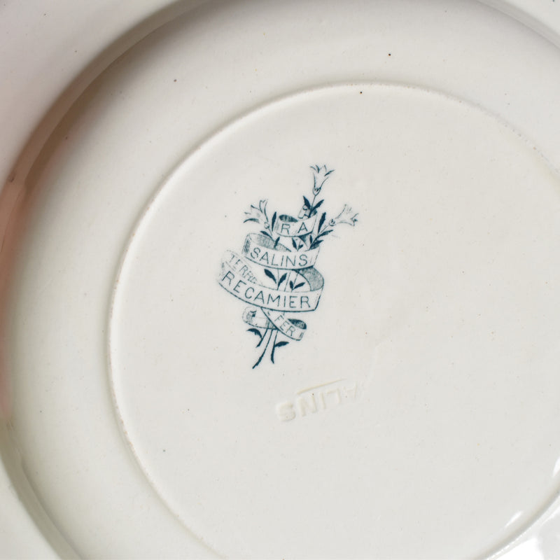Antique Deep Plate Sarreguemines Récamier B