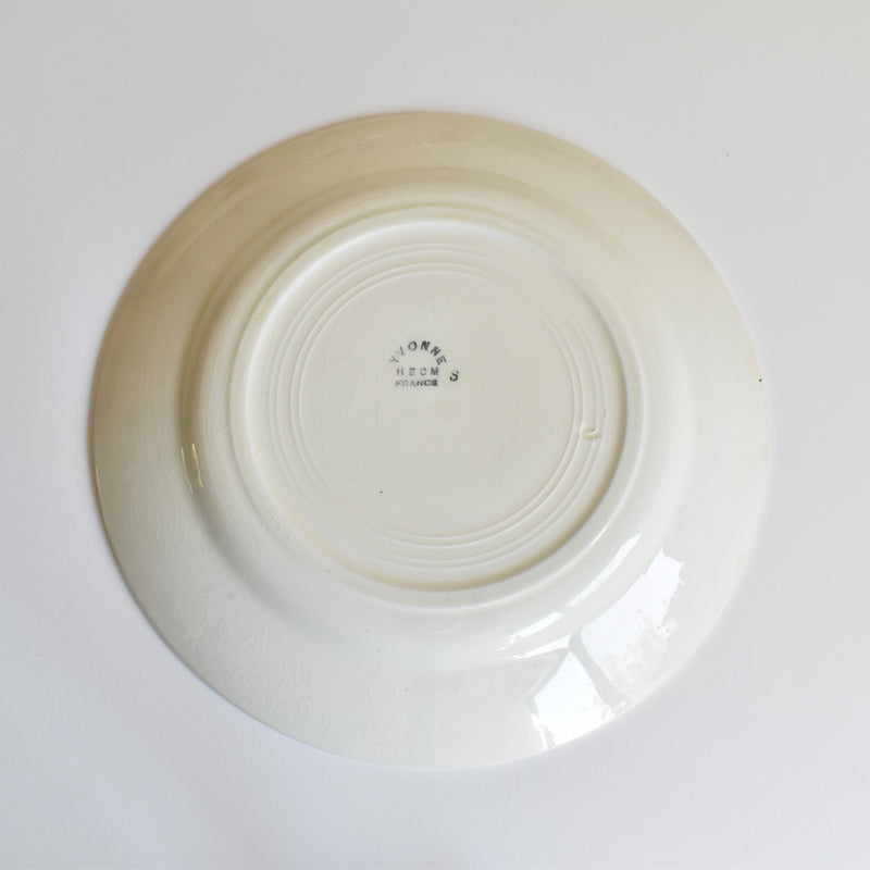 Vintage Plate HBCM Creil-Montereau Yvonne A