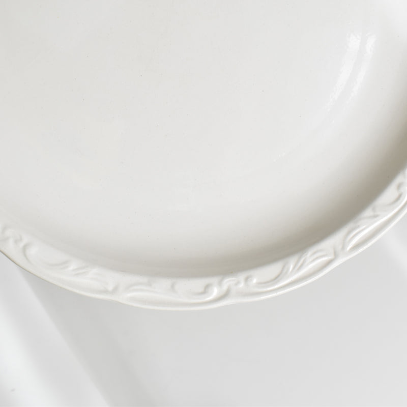 Vintage Plate Digoin & Sarreguemines White Relief E