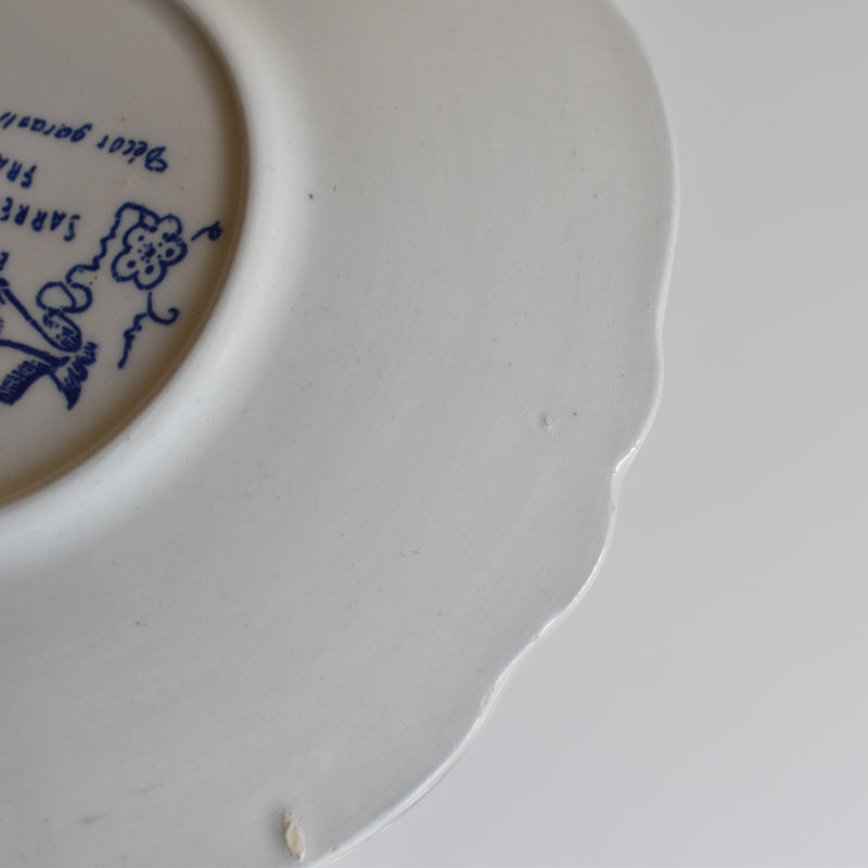 Vintage saucer Sarreguemines Lancaster A