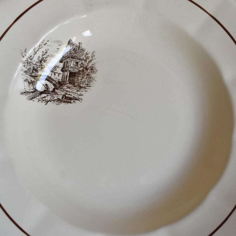 Vintage Deep Plate Digoin & Sarreguemines Calvados B