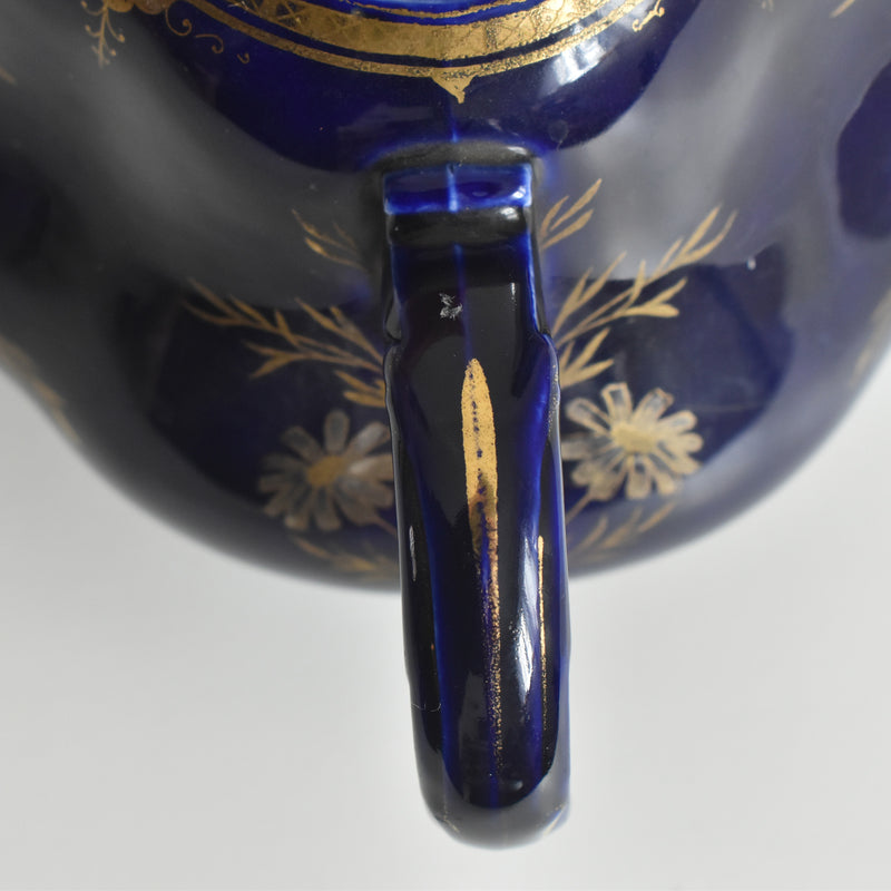 アンティークティーポット　サルグミンヌ　Bleu liseret or (ダメージあり　セール商品)