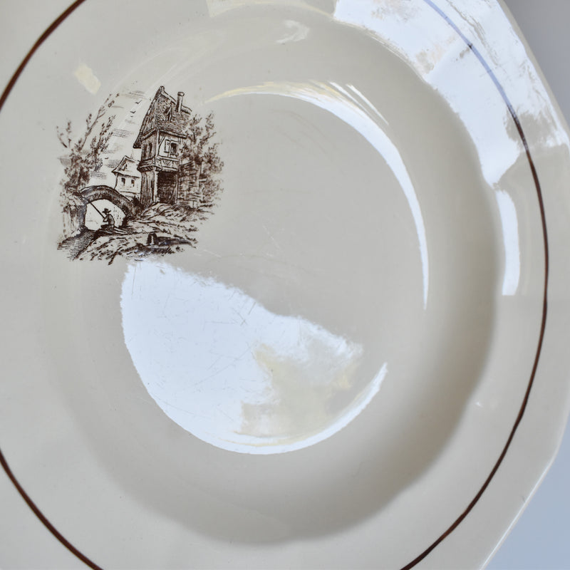 Vintage Deep Plate Digoin & Sarreguemines Calvados B