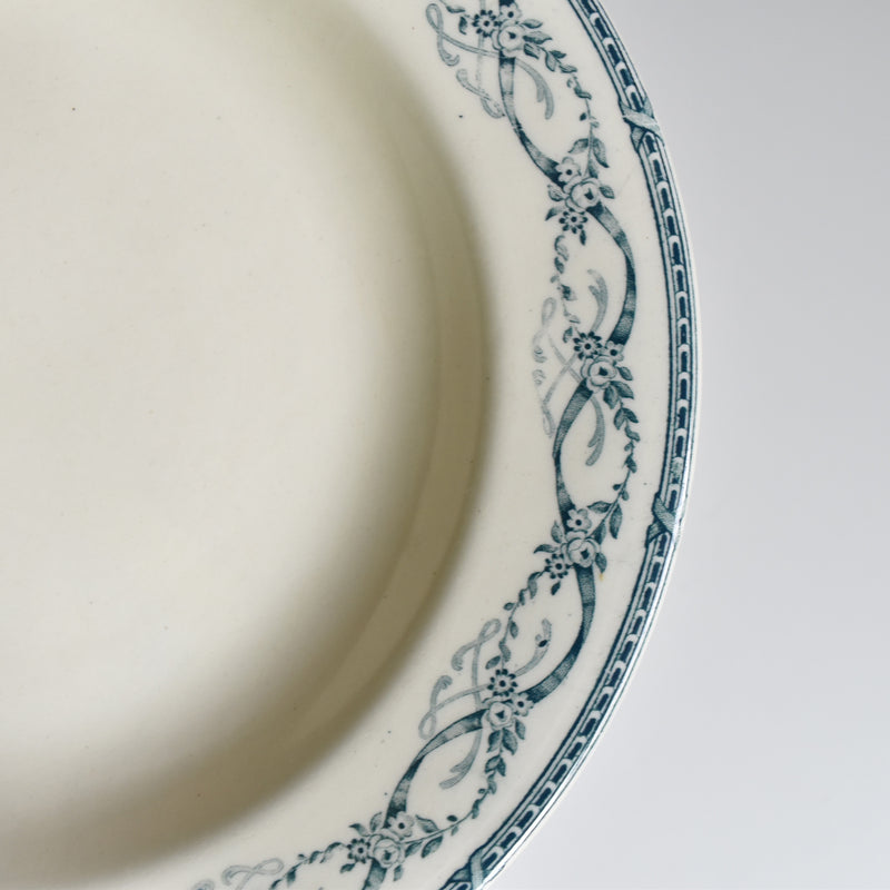 Antique Deep Plate Sarreguemines Récamier B