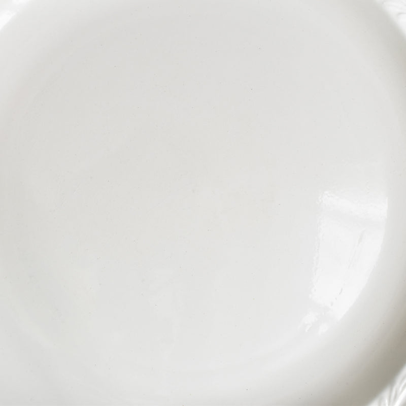 Vintage Plate Digoin & Sarreguemines White Relief E
