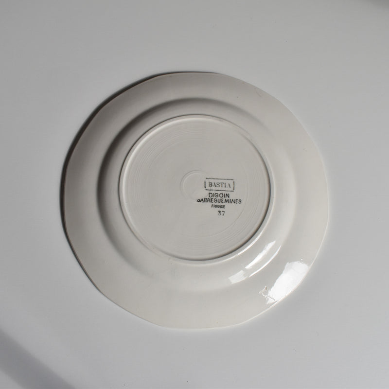 Vintage Dessert Plate Digoin & Sarreguemines Bastia D