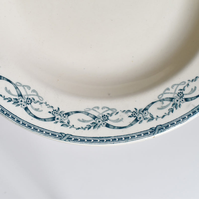 Antique Deep Plate Sarreguemines Récamier B